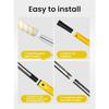 GROWNEER 10 PCS Paint Roller Set with Extension Pole, Large & Small Rollers and Tray – Effortless and Precise Painting for Walls, Ceilings, Doors