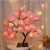 1pc LED Rose Flower Table Lamp - Romantic Fairy Lights with 24 LEDs, USB Powered, Valentine's Day, Christmas, Wedding, Bedroom Decoration, Night Light