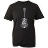 Acoustic Guitar Musical Note Artistic Musician Gift Unisex Black Cotton T-Shirt
