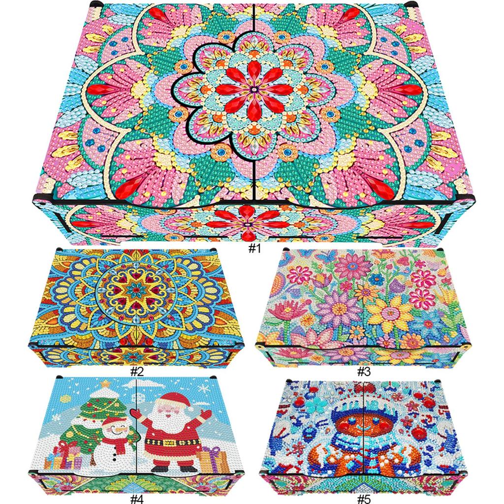 Diamond Painting Wooden Storage Box Diamond Art Storage Case DIY 5D Craft Jewelry Box