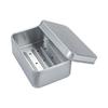Square Aluminum Soap Dish Soap Box with Lid Aluminum Soap Holder Travel Soap Travel Soap Tray Container for El