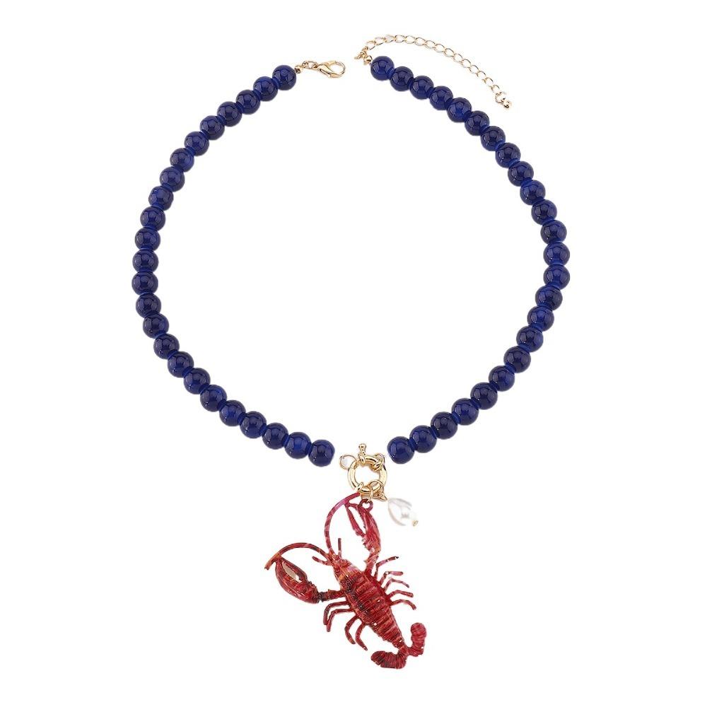 Neck Jewelry Lobster Pendant Necklace Shell Holiday Beach Necklace Bohemia Beaded Necklace  Party