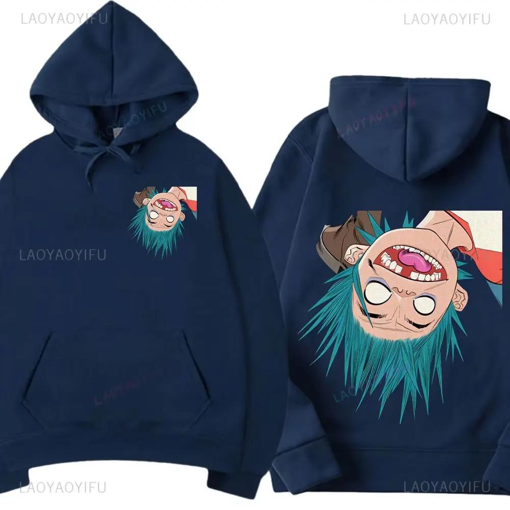 Mode Gorillaz Rockband Bedruckter Hoodie Hoodie Herren Streetwear Harajuku Unisex Kleidung Pullover Neu bei Hoodies & Sweatshirts