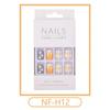 2023 Fake Nails Nail Coffin Stick Designs Box Short Square with Press Glue Tips Art Press On Set Full Cover Artificial