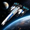 MOC Sci-Fi Space N-Normandy SR-2 Spaceship Building Blocks with Display DIY Assembly Model Brithday Xmas Gifts for Fans Adult