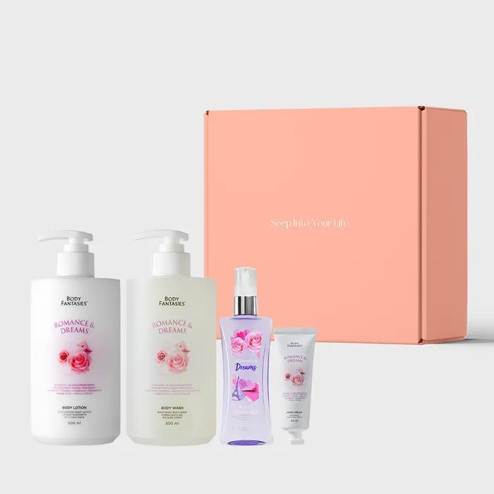 Gift Set Wash + Lotion + Hand Cream + Mist 94ml (Romance & Dream)