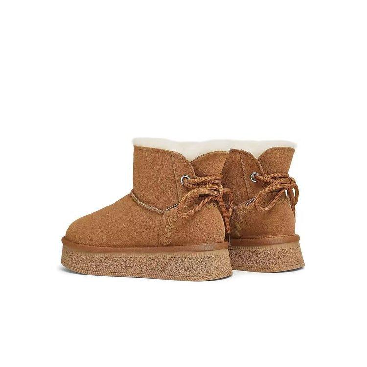 Thickened Warm Snow Boots Autumn and Winter Thick-soled Short Cotton Shoes Velvet Cold-proof Foot Cotton Boots