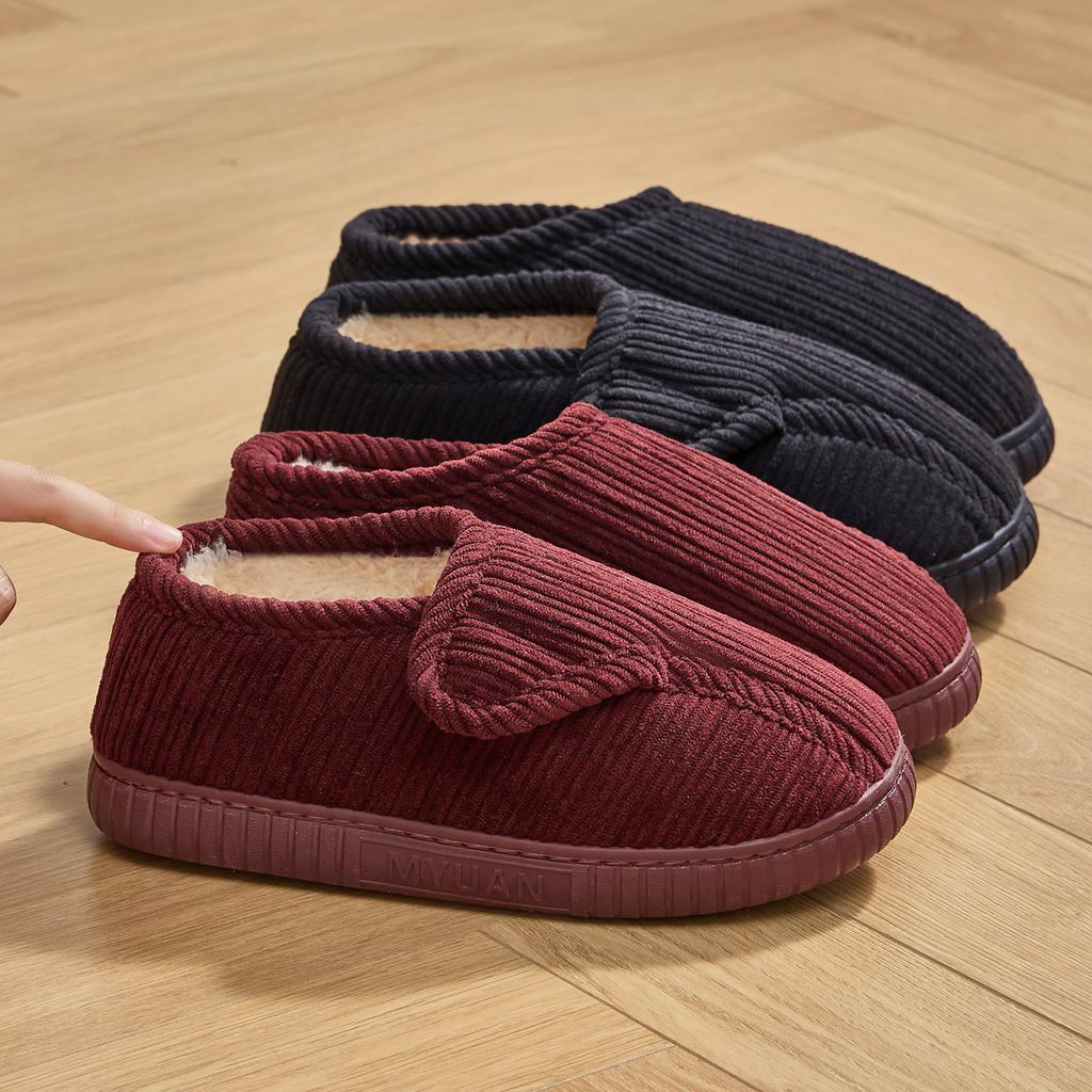 Winter Women Home Slippers Plush Warm Flat Slides Breathable Soft Non-slip Slippers Indoor Outdoor Men Casual Slippers