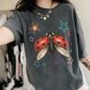Realistic Ladybug Celestial Stars T-Shirt, Nature Lover Insect Graphic Tee