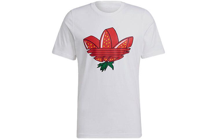 adidas Originals Trefoil Strawberry Print Logo Crew Neck T-Shirt GP1971 S