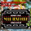 Custom Theater Ticket Sign Metal Wall Art Retro Movie Room Decor Video Game Gift
