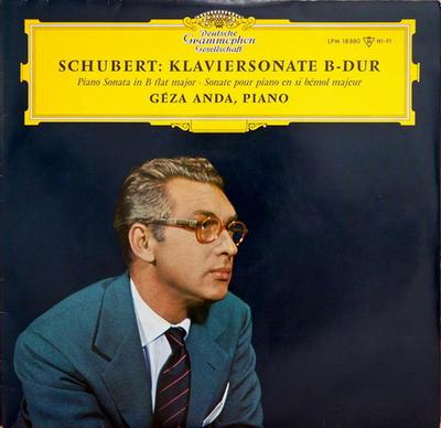 LP Record FRANZ SCHUBERT GZA ANDA  Klaviersonate BDur 18880 Deutsche Grammo 1964 Germany Classical Used