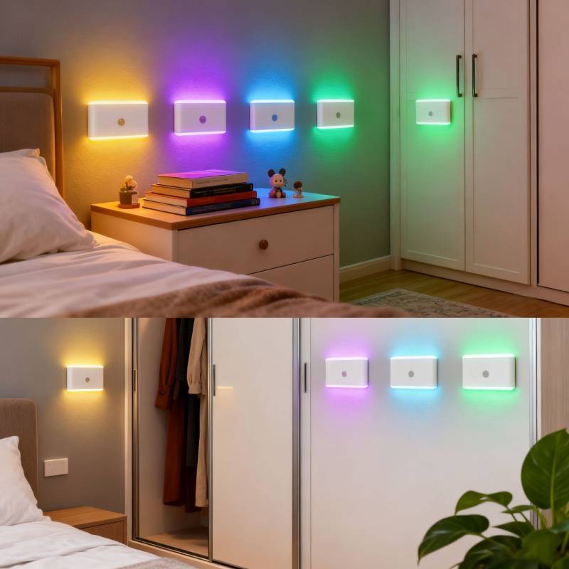 Modern Geometric Night Light With Rechargeable For Home Decor And Gifts