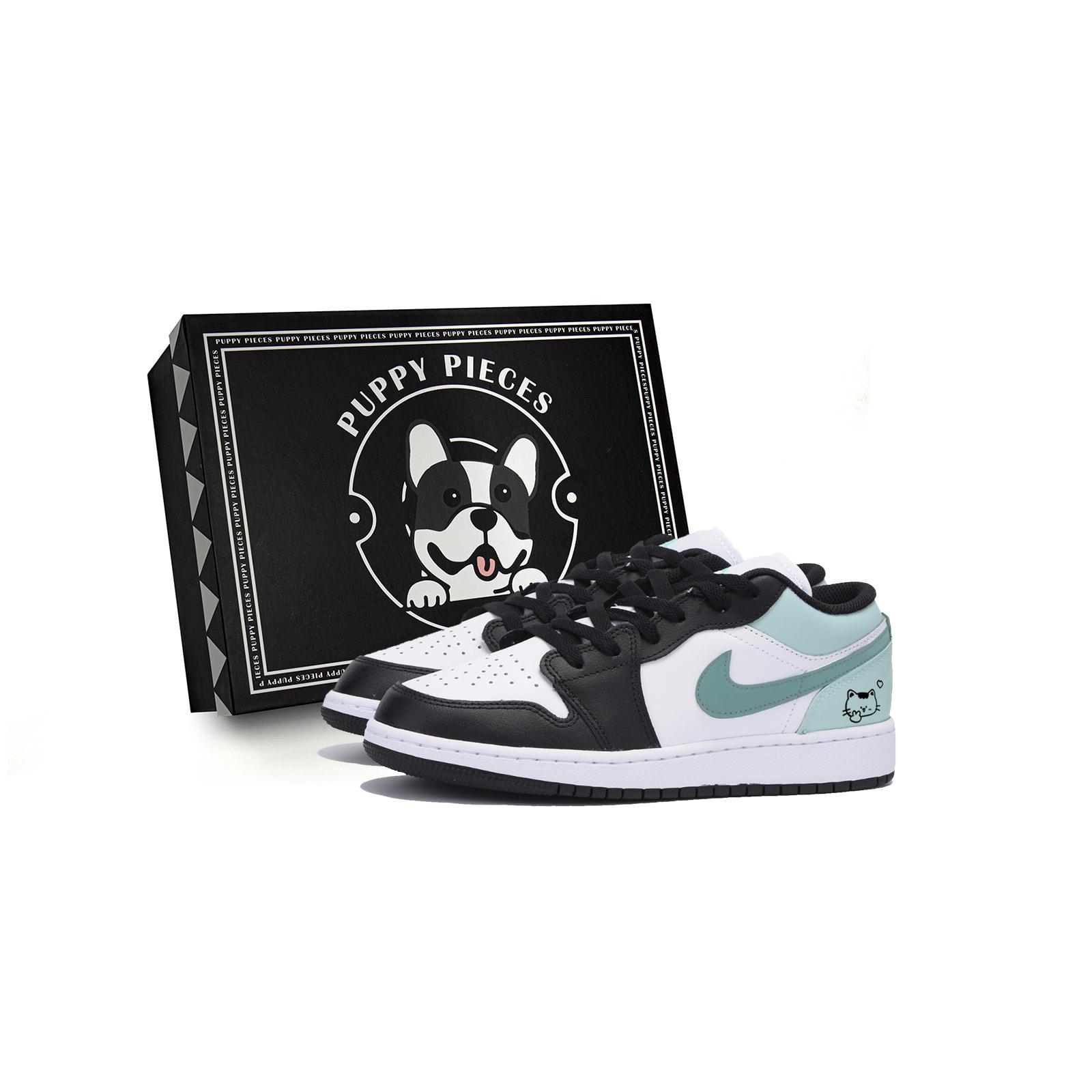 

Jordan Air Jordan 1 Slip Resistant Abrasion Resistant Low top Vintage Basketball Shoes Men s Green 553558-131(Team85-S-BOX-A) 43