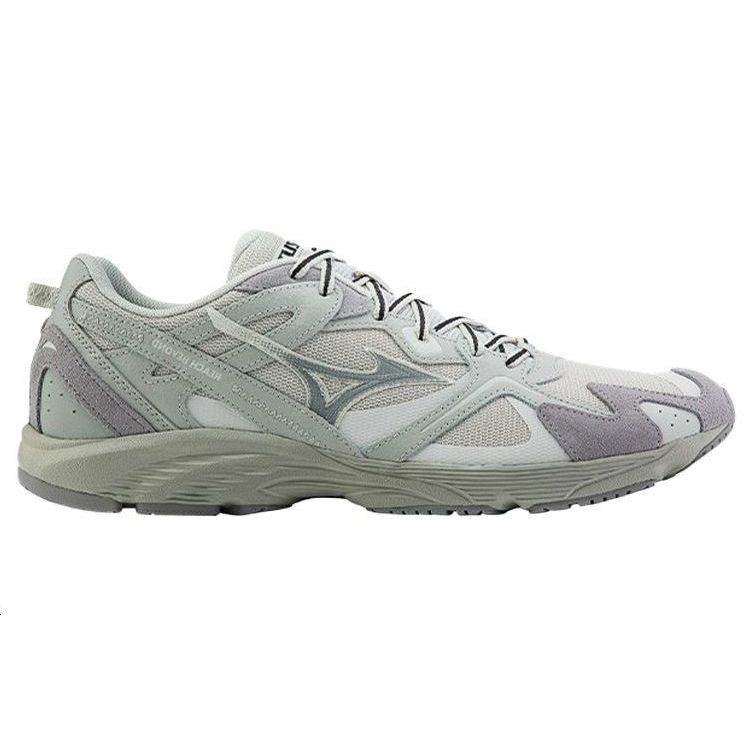 Mizuno Retro Fabric Synthetic Leather Non-Slip Wear-Resistant Breathable Low-Top Running Shoes Unisex Sneakers Gray D1GH212509