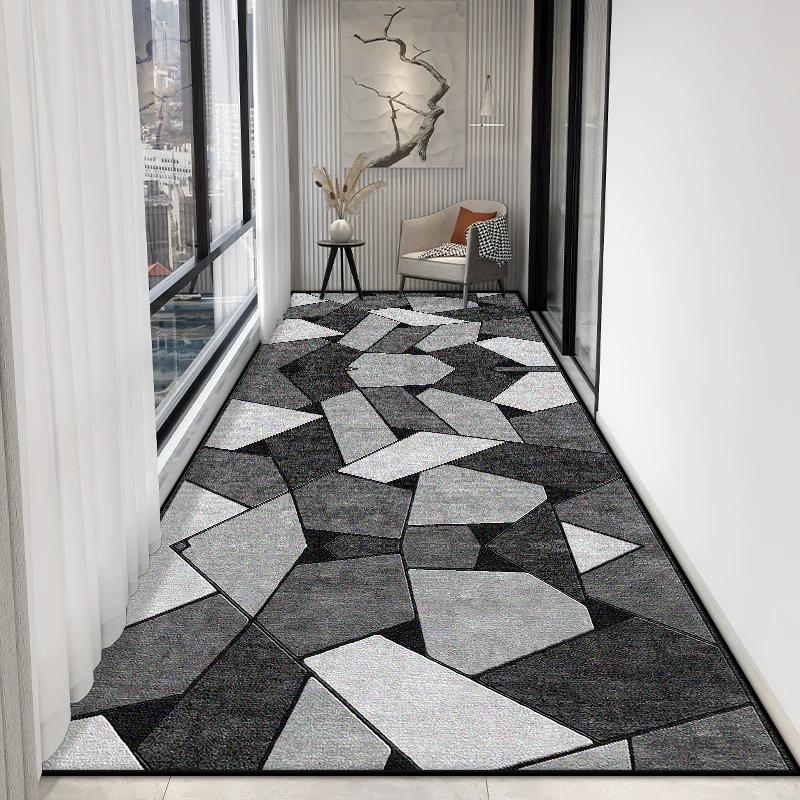 

Роскошный Геометрический Длинный Ковролин для Коридора Лестницы Прохода Нескользящий Коврик-Дорожка Декор Дом Гостиная Проходной Коврик для Ног Настраиваемый 160*200cm