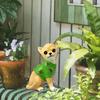 Dog Statue Animal Figurine Crafts Housewarming Gift Desktop Ornament Resin Sculpture for Balcony