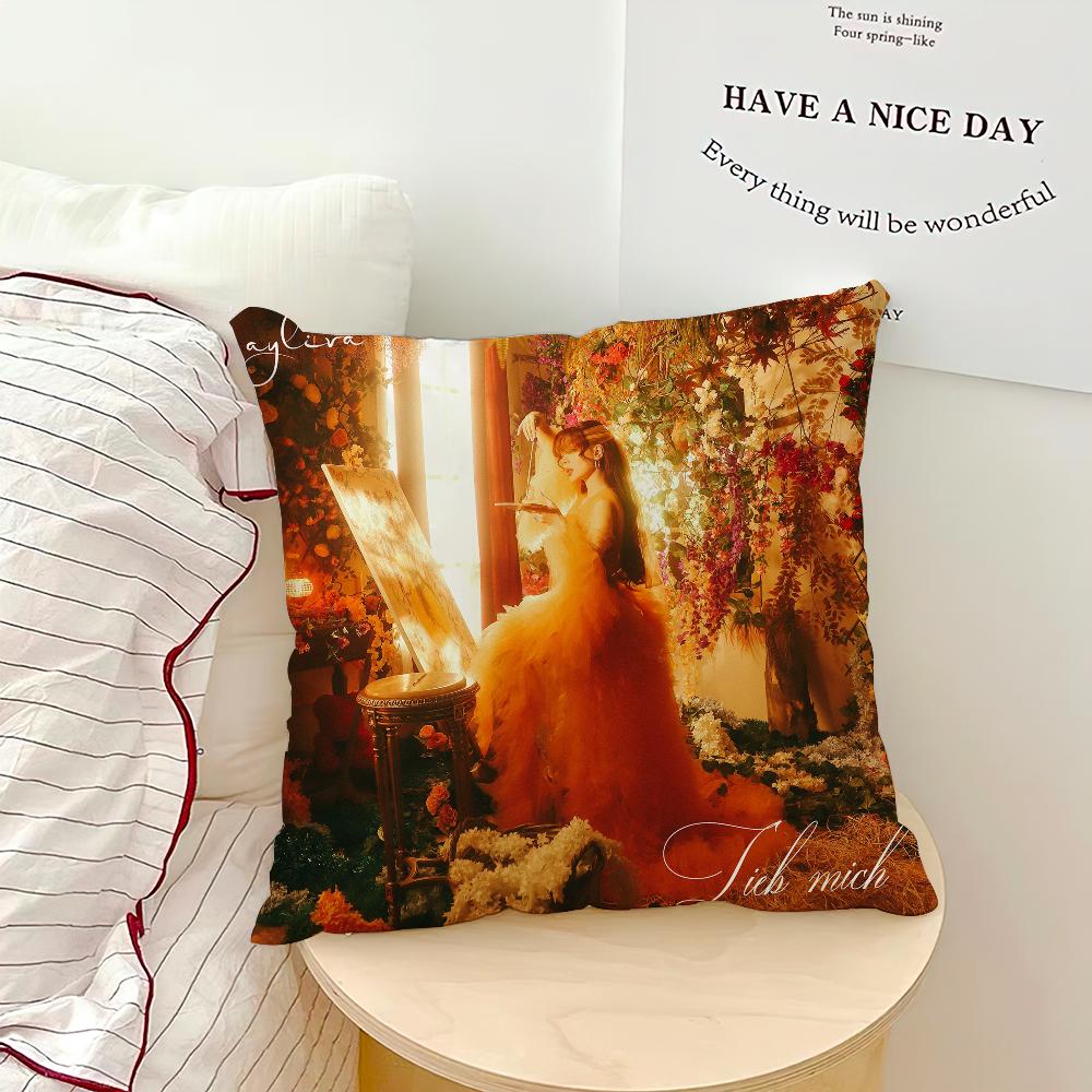 Ayliva Cool Singer Tour 2024 Povlak na polštář Pohovka Obývací pokoj Ložnice Čelo postele Opěrka Čtvercový polštář Čas na zdřímnutí