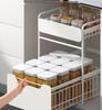 Estante para Fregadero de Cocina Multifuncional con Cestas Extraíbles y Almacenamiento para Especias