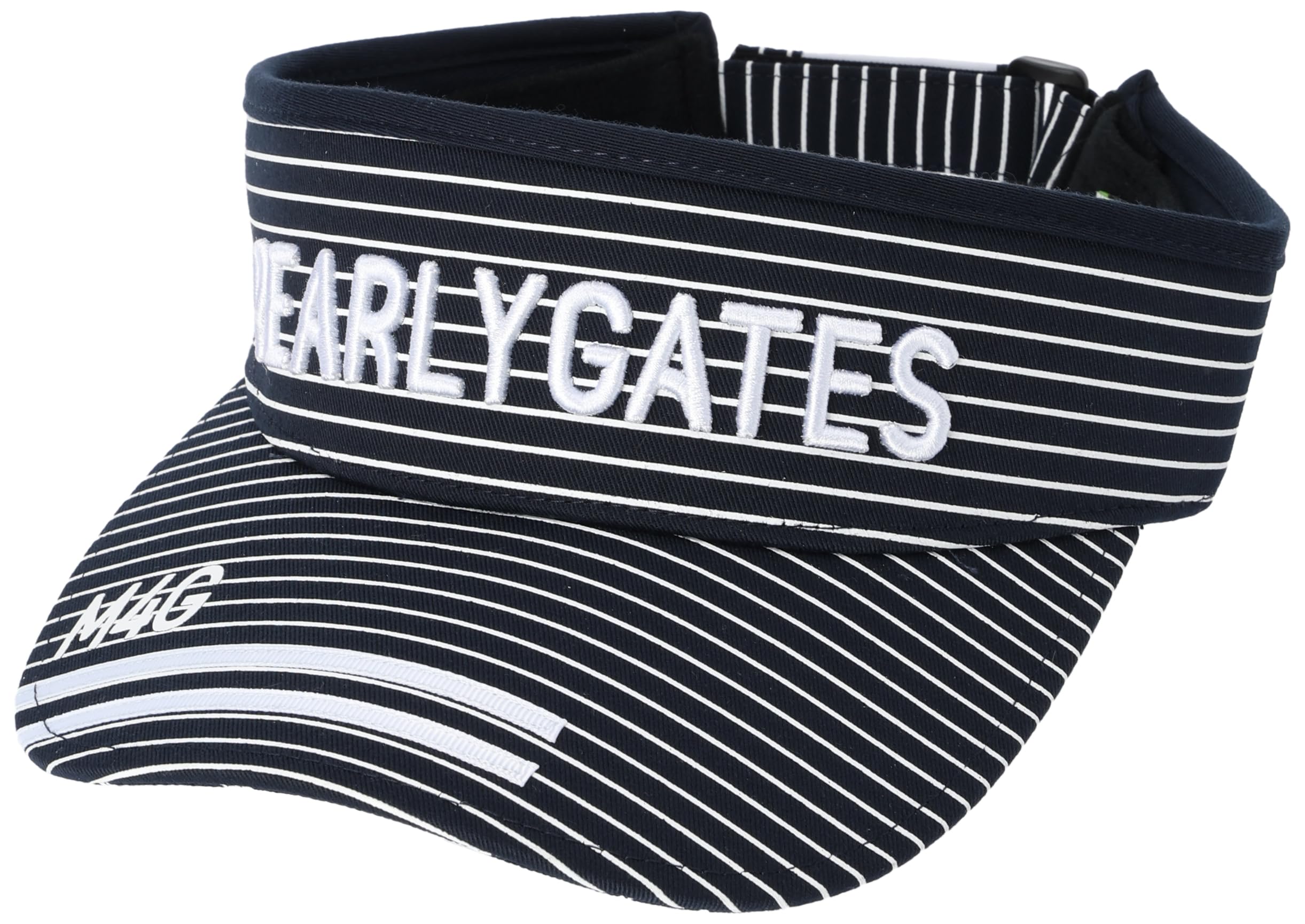 

[PEARLY GATES] Унисекс Солнцезащитный козырёк (Полосатый узор, регулируемый размер) Кепка для гольфа 053-4187404 121Темно-синий FR