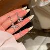 Zircon Bow Tassel Earrings: 925 Silver, Trendy, Versatile, Light Luxury