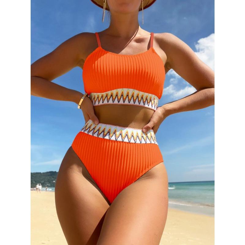 New Bikini Fashion Women's Split Sleeveless Swimsuit with Chest Pad Swimsuit Fashion Bikini