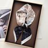 Women Design Square Scarf Silk Imitation Print Neckerchief Bandana Foulard Lady Shawl Scarves Wrap Head Hair Band Ties
