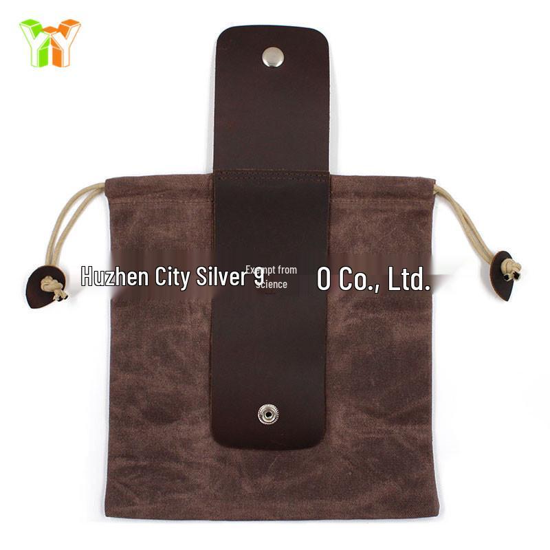 

In-Stock Foldable Jungle Berry Picking and Foraging Waxed Canvas Bag 21x23.5 cm кофейный