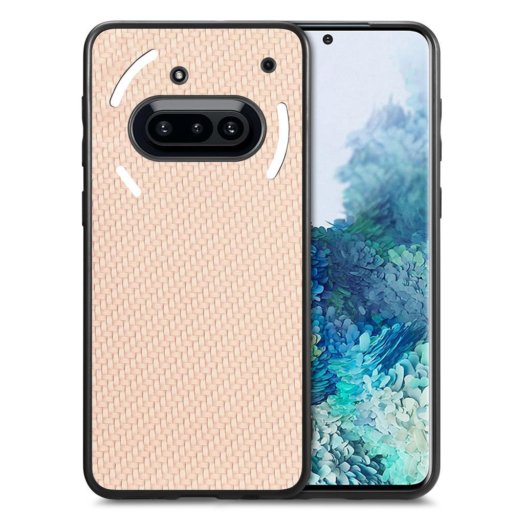 För ingenting telefon (3a) Fodral Kolfibertextur PU+PC+TPU Telefonskydd