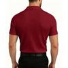 Men's Stretchy Breathable Knitted Polo Shirt with V Neck Ribbed Texture Short Sleeve Classic Fit for Casual and Business Wear