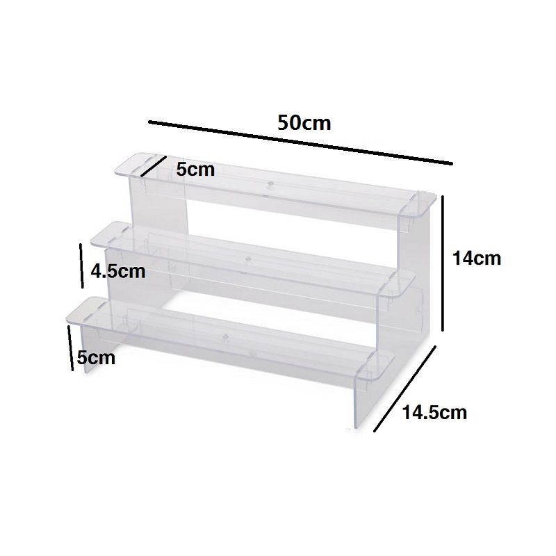 1-5 Tier Clear Acrylic Display Stand for Funko Figures Perfume Organizer Collections Doll Cosmetic Storage Holder Cupcake Stand