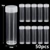 10/30/50/100Pcs Transparent Mini Plastic Vials Empty Leakproof Storage Bottles for Liquid Beads Sewing Pins Small Parts Organizer