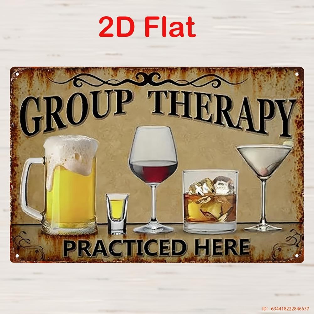 D Flat pc Vintage Metal Wall Sign x Inch Rustic Iron Plaque Text Drink Illustrations Humorous