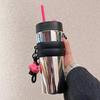 710ml Large Capacity Car Thermos Mug Stainless Steel Vacuum Flask With Retractable Straw Leak-Proof Coffee Tea Cold Drink Bottle
