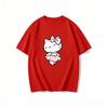 2026 Summer New Arrival Kawaii Hello Kitty Ballerina Print Couple T Shirts Casual Loose Family Matching Outfits Parentchild Tee