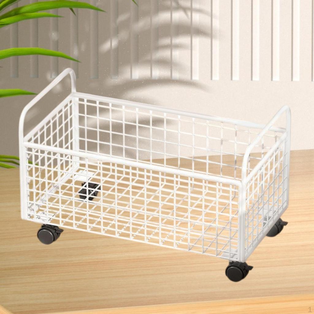 Chariot à livres roulant Rangement bac Utilité pour les dossiers Cartable Articles quotidiens