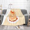 Hamcakes New Arrival Fashion Leisure Warm Flannel Blanket Pancakes Hamster Food Pets Cute Art Kawaii Funny Art Lilypawstudio