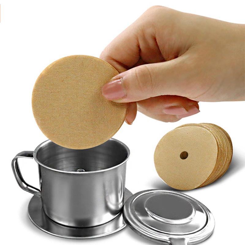 Coffee filter paper Mocha pot round filter paper ice drop pot special filter paper 100 pieces