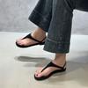 2025 summer new simple daily versatile toe flat sandals women wear beach retro round head Roman shoes