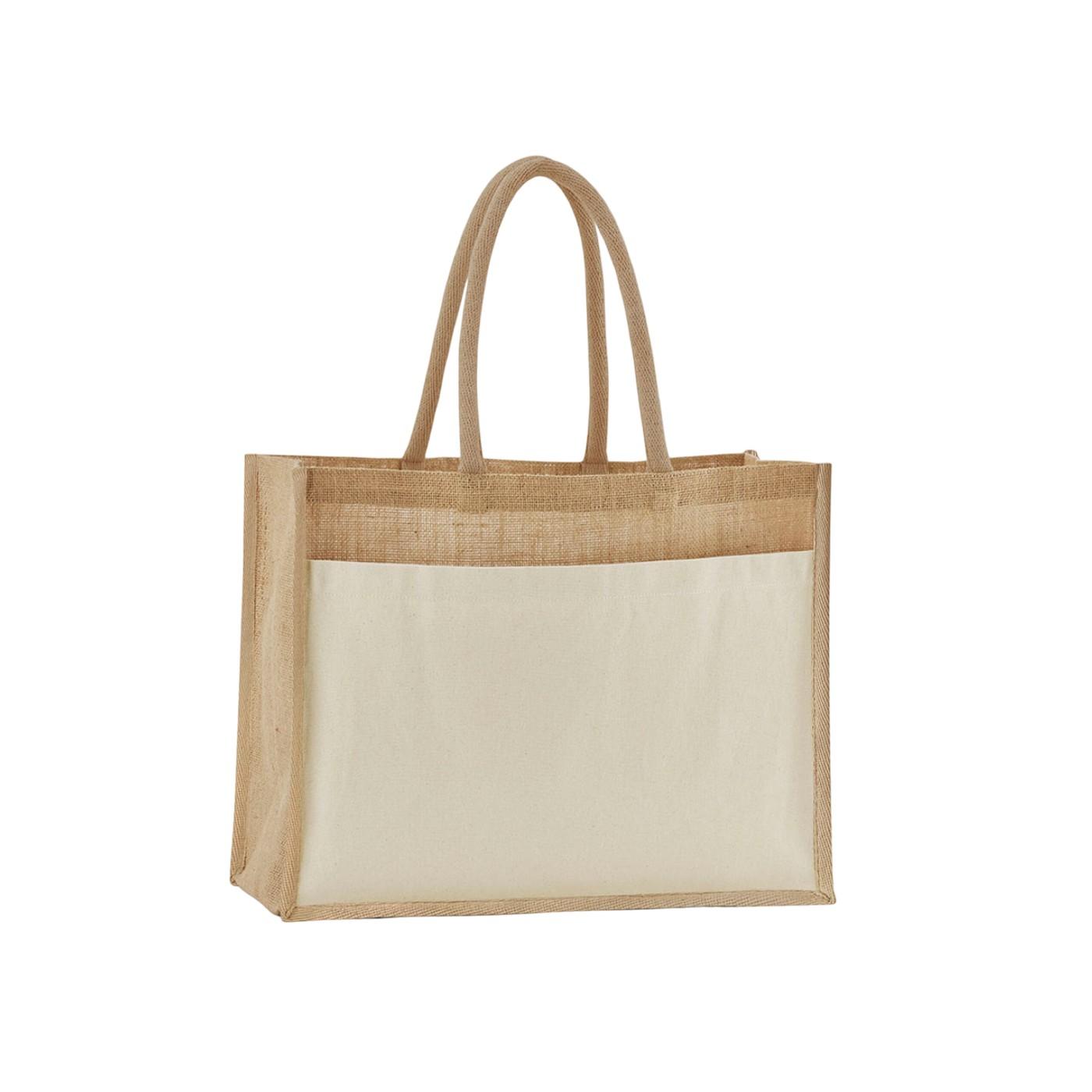 Westford Mill Borsa tote in iuta inamidata One Size naturale