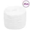152549 vidaXL Boat Rope Full White 6 Mm 25 M Polypropylene