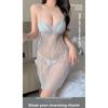 Sexy Lingerie Summer Sheer Lace Slip with Padded Cups Tempting Transparent Nightdress Erotic Sleepwear for Women Seductive Look