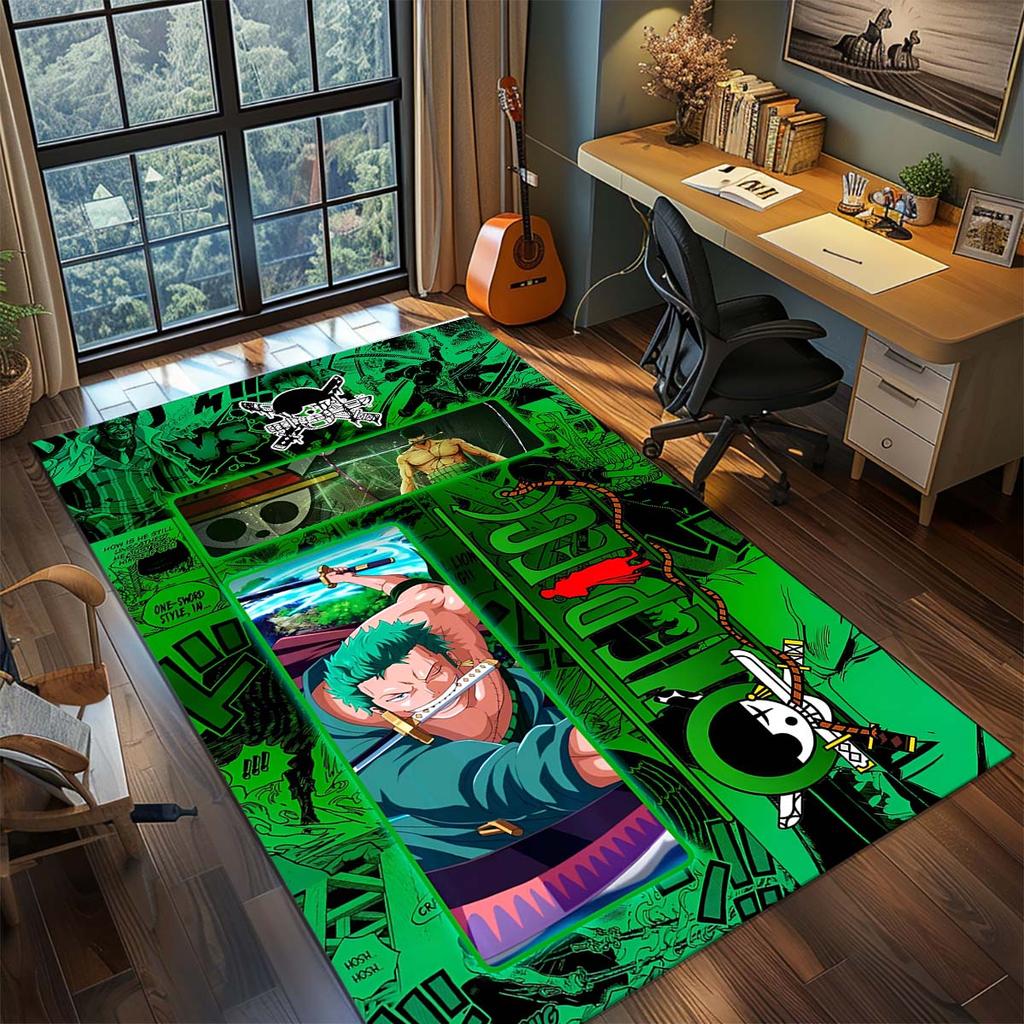 One Piece Anime Rug Carpet Large Area Rug Non Slip Washable Floor Mat Gamer Room Bedroom Home Decor -QJY