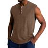 Men's Summer Solid Color Sports Buttons Vest Men's Sports Casual Vest