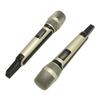 Wireless Microphone System Professional 1 for 2 Handheld Dynamic Mic System with Receiver and LCD