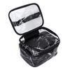 Kosmetiktasche mit doppelter Schicht, transparent, große Kapazität, Make-up-Tasche, hohe Belastbarkeit, PVC-Tragetasche für Reisen