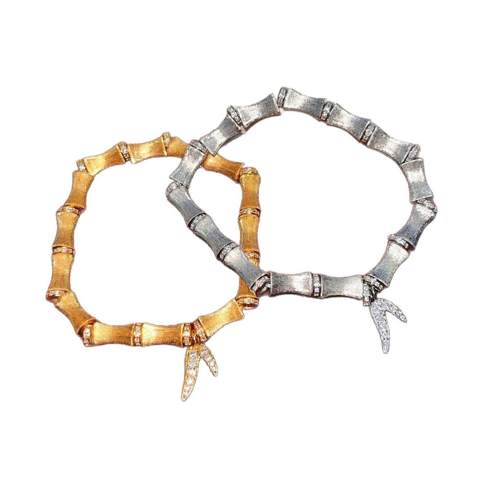 Metalworking Silk Joint High Bamboo Joint Bracelet, Bracelet, Elastic Rope, Light Luxury High-End Jewelry.