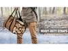 Large Capacity Wear-Resistant Canvas Firewood Carry Bag
