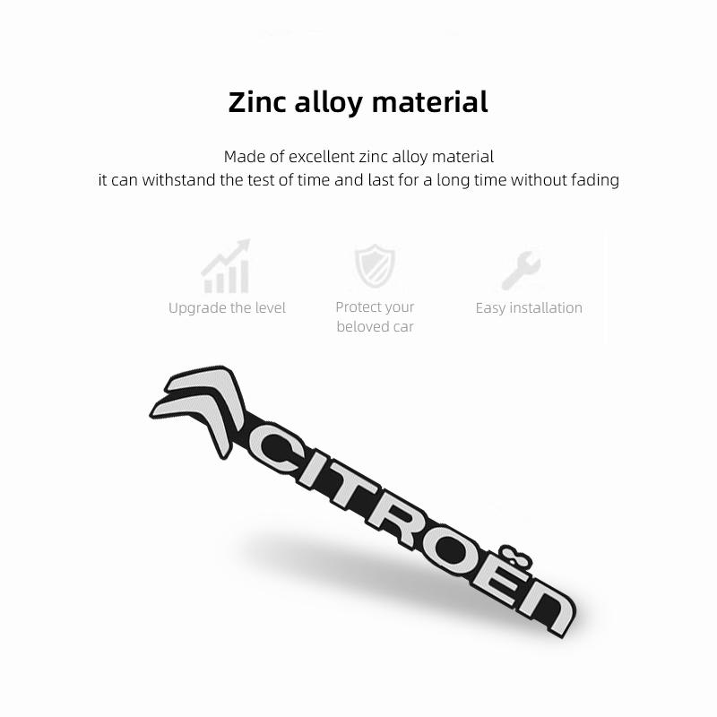Mini Aluminum Car Logo Decorative Stickers For Citroen C3 C5 Aircross C5X C4 Cactus Picasso e-C3 e-C4 C1 C-Crosser C6 C2 Celysee