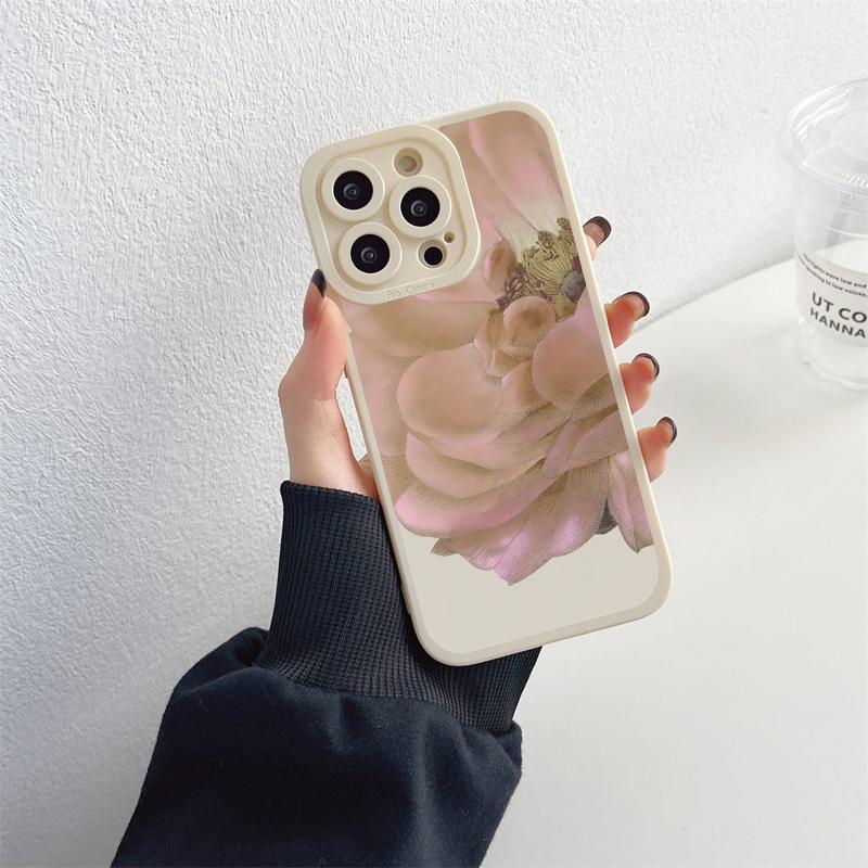 Retro Flowers Phone Case For iPhone 14 13 12 11 Pro Max for iPhone 7 8 Plus SE 2020 XR XS X Case Soft Floral Shell Back Covers